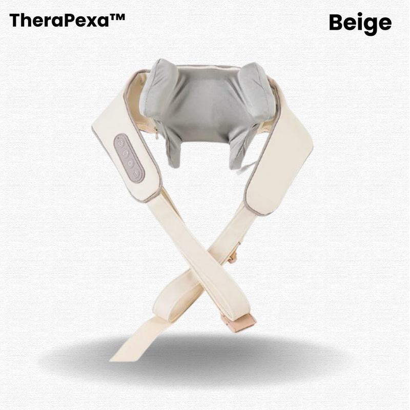 Beige-colored Neck and Shoulder Massager for ultimate relaxation and relief.